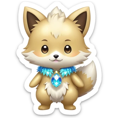 High quality detailed Cute Cool Kawaii stylish Pretty Chibi Fur-Sona Shiny Colorful Sparkly Fakemon Full Body sticker