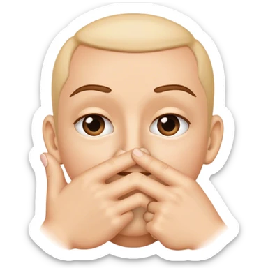 Emojis qui fait le signe shhhhhh sticker