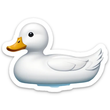 white duck-shaped boat sticker