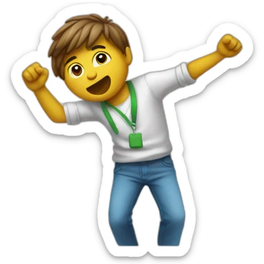 un gars qui fait un dab sticker