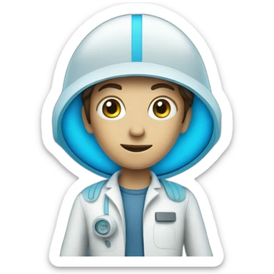 Et blue science tech sticker