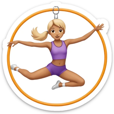 person performing aerial hoop sticker