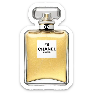 chanel number 5 perfume clear bottle sticker