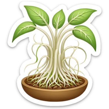 Bean sprouts laid out sticker