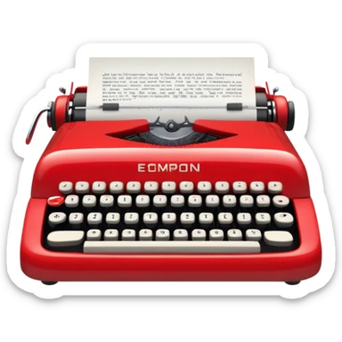 Lightning McQueen typewriter with the number 3 sticker