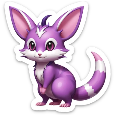 Shiny Furret-Espeon-Furret-Noibat-Noivern-Hybrid (Full body) sticker