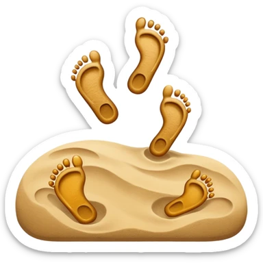 two footprints: child and adult sticker