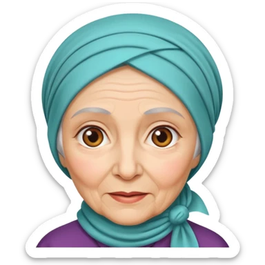 Bir baş örtülü büyükanne sticker