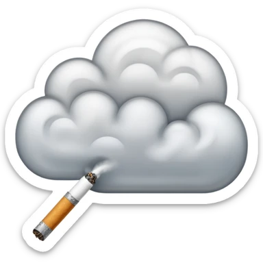 Cigarette Smoke Curl sticker