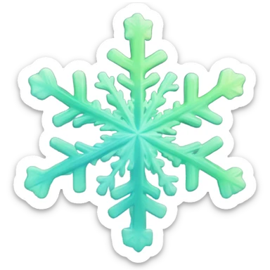 Aurora Borealis, in the shape of a snowflake  sticker