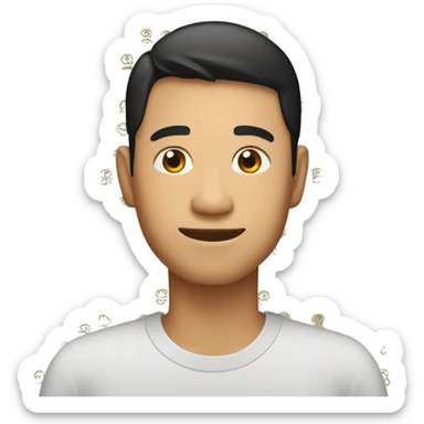 southeast asian male emoji holding the name NOEL sticker