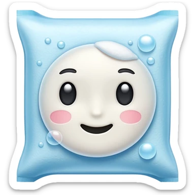 Bubble tissue wipes sticker