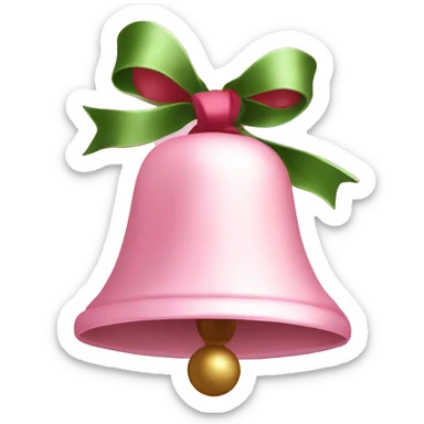 Light pink Christmas bell sticker