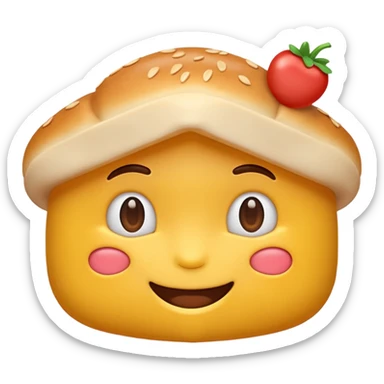 3D emoji symbolizing loyal customer, trust and commitment, food theme, cute and modern, soft lighting, glossy, isolated, no background
 sticker