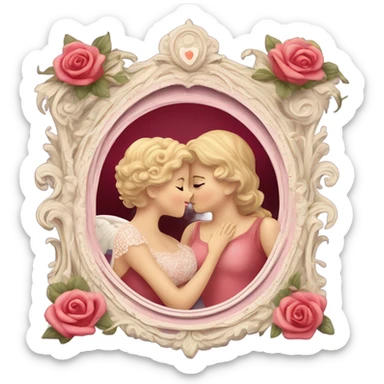 vintage valentine’s day card sticker