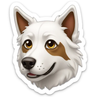white fang dog sticker