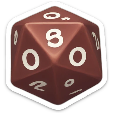Roll dice D20 sticker