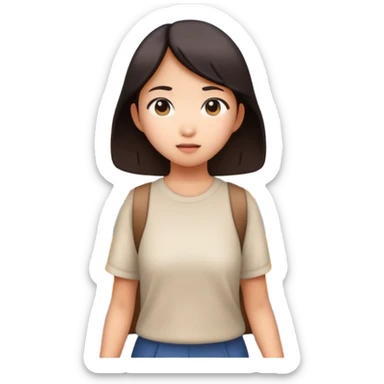 Asian girl walking in streets and then a car comes out of nowhere and hits her  sticker