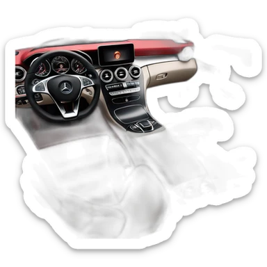 mercedes benz c class red interior sticker