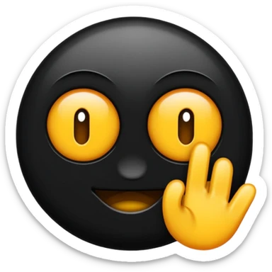 Rayos y centellas en expresión de alegría color negro sticker