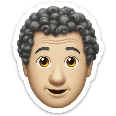 Curly Howard three stooges sticker