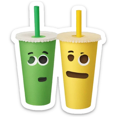 Colored Paper straw sticker