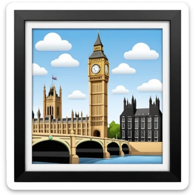 big ben london no image border sticker