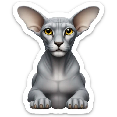 Grey sphinx sticker