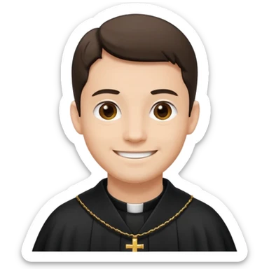 The priest presiding over the wedding sticker