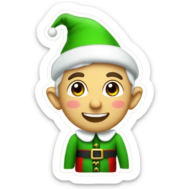make a sticker with an elf saying “bon nadal”, make a christmas style-@ sticker