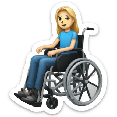 disabled person in a wheelchair sticker