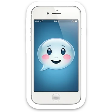 an iphone where we can see bubble speech on the screen sticker