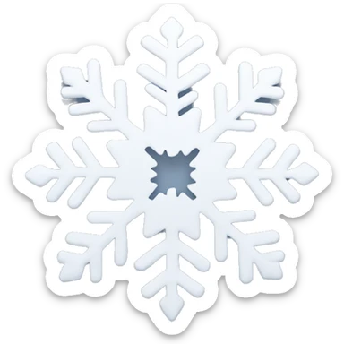 snowflake white sticker