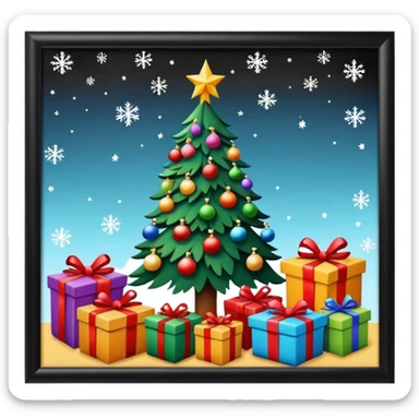 Christmas setting phone wallpaper style sticker