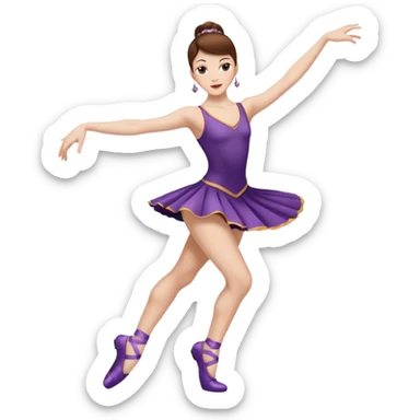 Jazz dancer white with brown hair wearing dance turning shoes not ballet shoes  sticker