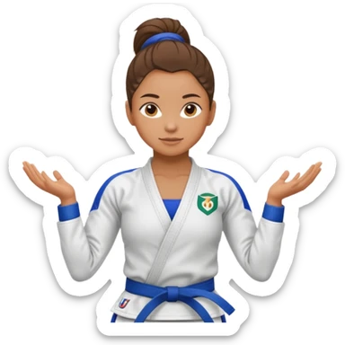 gymnast girl wearing a bjj gi sticker
