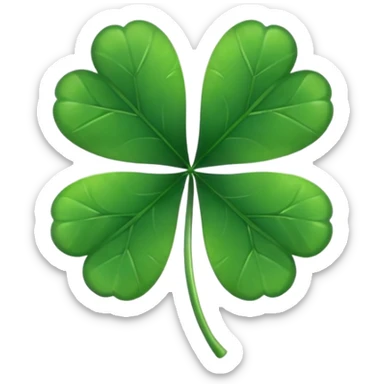 Trebol de 5 hojas emoji black clover sticker