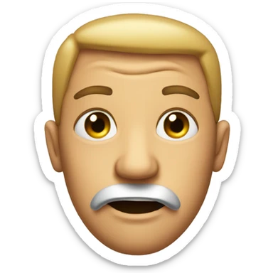 a side eye emoji straight mouth but eyes open and big sticker