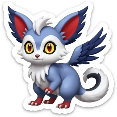 Shiny Furret-Absol-Noibat-Trico-Hybrid (Full body) sticker