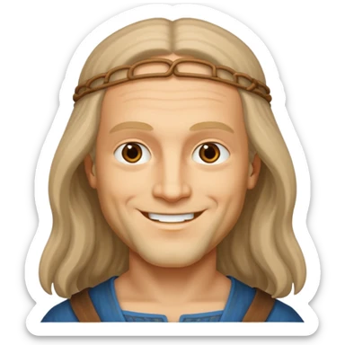Young leonardo davinci  sticker