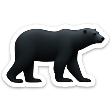 Polar bear blacked out  sticker
