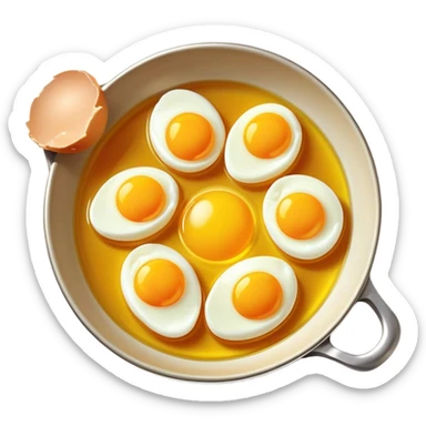 Chicken, cod liver oil, and egg yolks surrounded by a gentle golden radiance symbolizing vitamin A. The foods float in a pleasant arrangement with a subtle glow showing their nutritional benefits. sticker