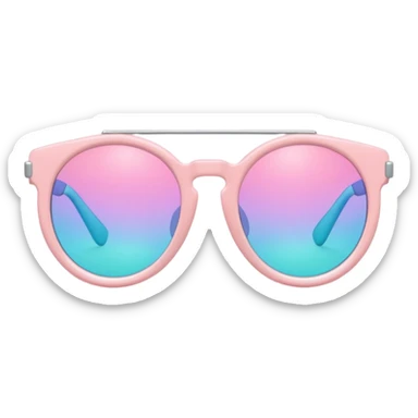 A colorful pair of Pastel sunglasses (aesthetic, loose object, apparel)  sticker