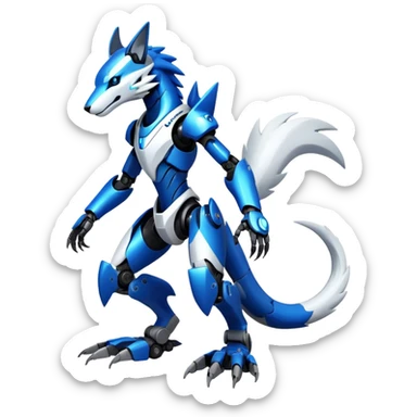 Modern Futuristic Vernid-Sergal-Protogen-Robot-species by LiLaiRa full body sticker