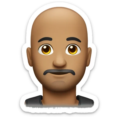 Security bald with tattoos sticker