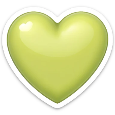 Pastel chartreuse heart sticker