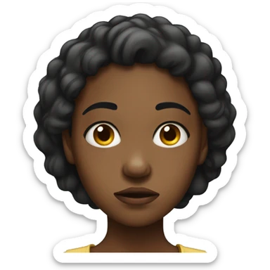 black girl with disgusted look sticker