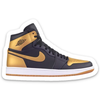 black and gold Jordan 1 sneaker sticker