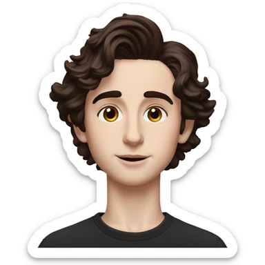 Memoji of Androgyneous, Artist, Timothee Chalamet sticker