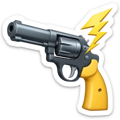 give me a gun which has lightning and thunder in it 
 sticker